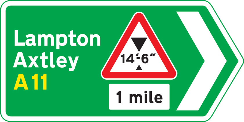 direction-sign green at junction