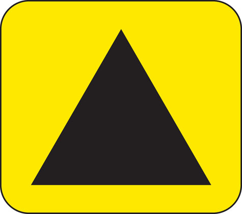 direction sign other emergency diversion triangle