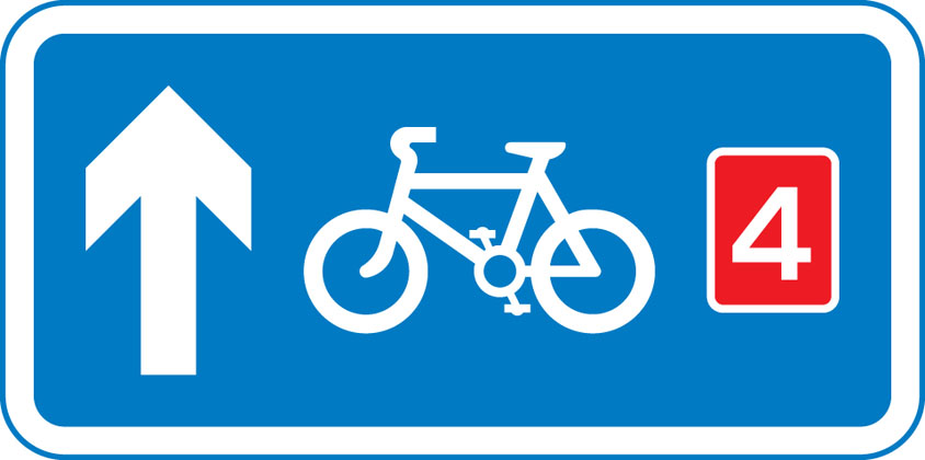direction sign other route pedal cycles