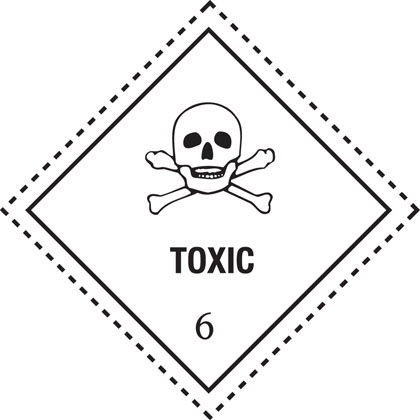 hazard warning toxic label