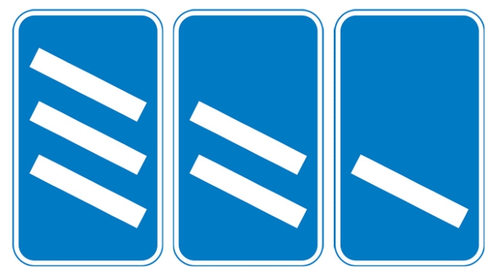 information sign motorway exit countdown markers