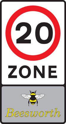 sign giving order entry 20 zone