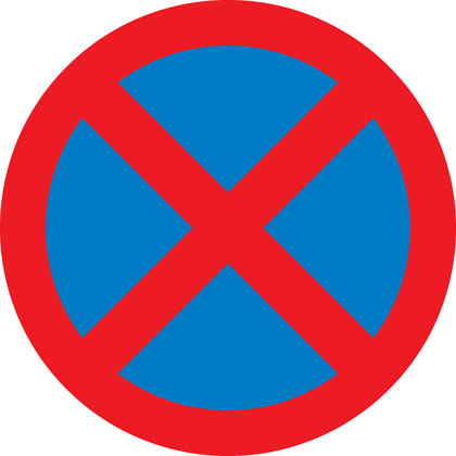 sign giving order no stopping