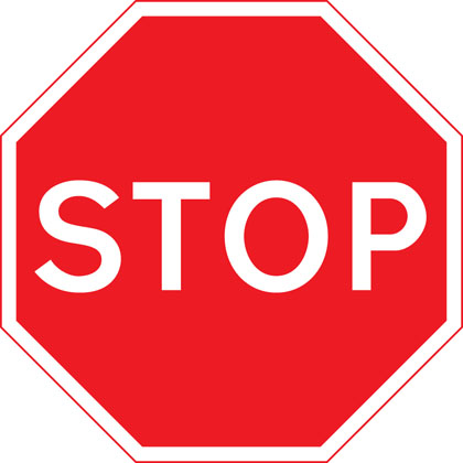 sign giving order stop give way