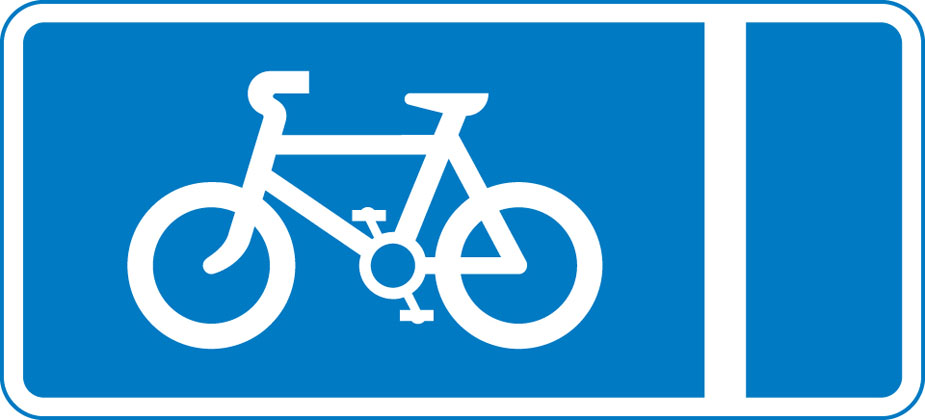 sign giving order with flow pedal cycle lane
