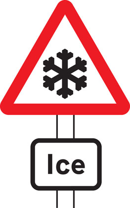 warning sign risk of ice