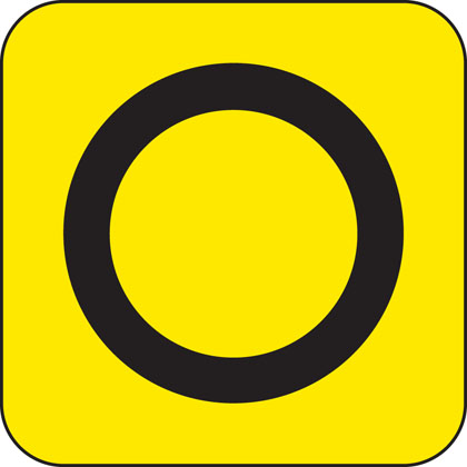 direction sign other emergency diversion circle