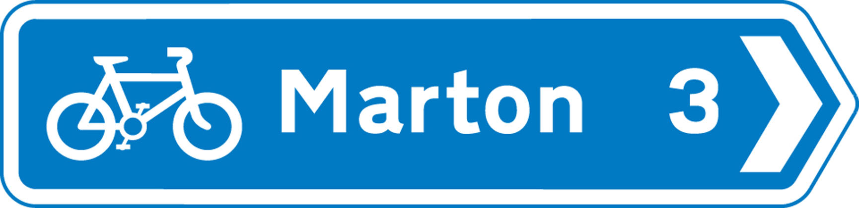 direction sign other recommended route cycle