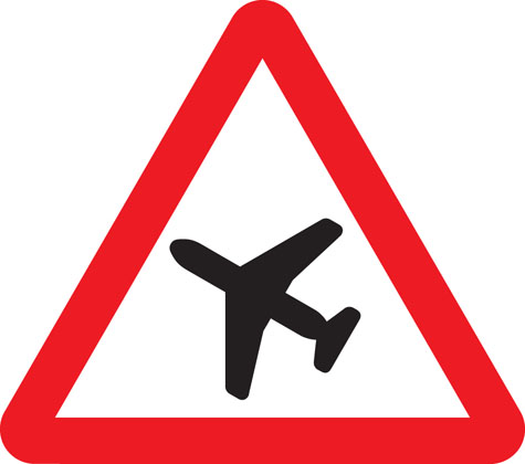 warning sign aircraft