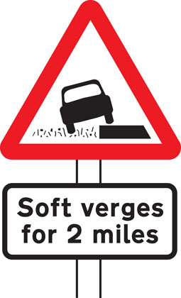 warning sign soft verges