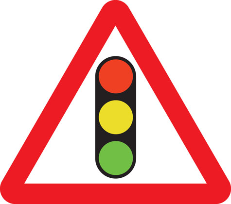warning sign traffic signals